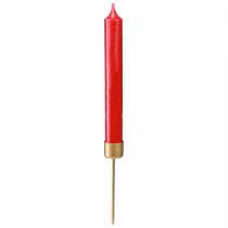 Artikel Pind lysestage til stikning mat guld Ø22mm H10,5cm 12 stk