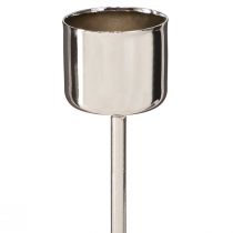 Artikel Pind lysestage til stikning sølv Ø22mm 10,5cm 12 stk