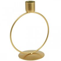 Lysestage guld lysestage metal ring Ø10,5cm