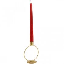 Lysestage guld lysestage metal ring Ø10,5cm
