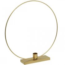Dekorativ ring metal lysestage Deco Loop Golden Ø30cm