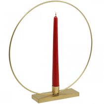 Dekorativ ring metal lysestage Deco Loop Golden Ø30cm