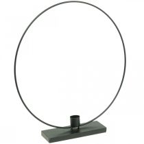 Dekorativ ring metal lysestage deco loop sort Ø30cm