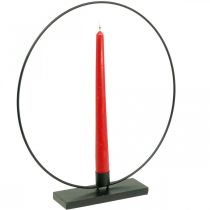 Dekorativ ring metal lysestage deco loop sort Ø30cm