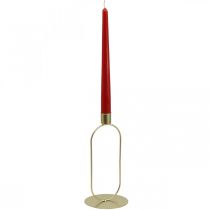 Lysestage Oval Lysestage Guld Ø10cm H21cm