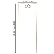 Artikel Espalier, klatrehjælp, buet dekorativt element til blomsterbede og plantekrukker, 75 cm