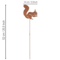 Artikel Havepæl egern rust dekorativ pæl til blomsterbed og urtepotte 52 cm 2 stk.