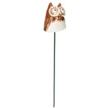 Artikel Keramisk uglepæl dekorativ figur til planter 26 cm 2 stk.