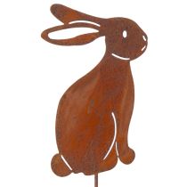 Artikel Havepælskanin til påskedekoration med rusten finish i landlig stil 60 cm 4 stk.