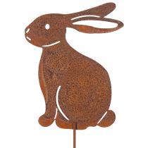 Artikel Havepælskanin til påskedekoration med rusten finish i landlig stil 60 cm 4 stk.