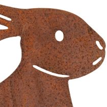 Artikel Påskehare-havepæl af metal til stilfuld forårsdekoration udendørs, 80 cm, 4 stk.