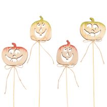 Artikel Dekorativt græskar med ansigt Halloween-dekoration, 31 cm, 12 stk.