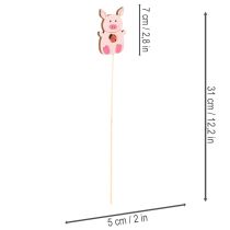 Artikel Dekorativ griseblomstdekoration, træ, 31 cm, 16 stk.