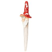 Artikel Dværgfigur til opsætning, med langt skæg og svampehat, dekoration, 17 cm, 2 stk.
