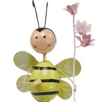 Artikel Blomsterstik bi med blomst, metal dekoration forår sommer 4 stk
