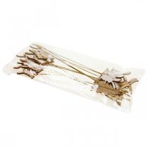 Artikel Blomsterstik kanin dekorativt stik trætråd 5,5x0,5x7cm 12 stk.