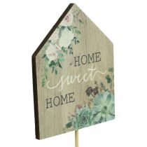 Artikel Blomsterpropper træ Home Sweet Home decoration 6,5x7,5cm 18stk