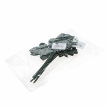 Artikel Metalstik rose sølvgrå, hvidvasket metal 20cm × 11,5cm 8 stk