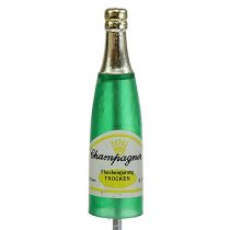Artikel Stik champagneflasker brun, grøn, gul 7,5 cm L28,5 cm 10 stk.