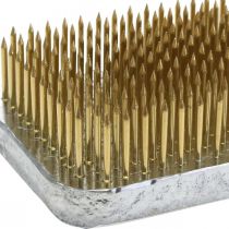 Artikel Hedgehog Kenzan Rektangulær Sølv Messing 70×50mm