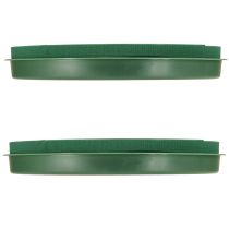 Artikel Blomsterskumkrans med skål våd blomsterskum Ø29cm 2 stk.