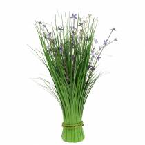 Deco stående buket med engblomster kunstig lilla 51cm