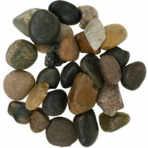 Artikel River Pebbles Naturlig Lys og Mørk 2-3 cm 1 kg