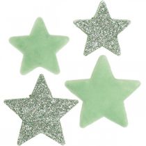Artikel Scatter dekoration Julestjerner scatter stars grøn Ø4/5cm 40p