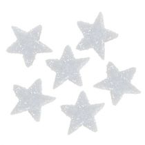 Stjerneglitter 1,5 cm til sprinkling af hvide 144 stk