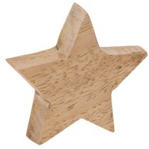Artikel Træstjernedekorationssæt til bord og vindueskarm, 5 cm, 9 dele