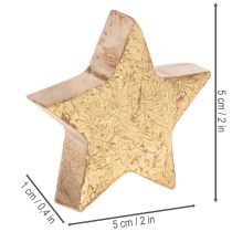 Artikel Dekorativ skinnende stjerne til borddekoration, 5 cm, 9 stk.