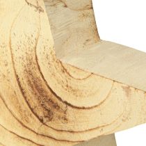 Artikel Stjerne lavet af træ Træstjerne til stående Paulownia natur 30cm