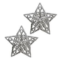 Artikel Metal stjerne sølv 6cm 20stk