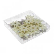 Artikel Dekorative stjerner til kunsthåndværk gul, brun skumgummi 4cm 36 stk