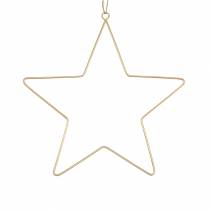 Artikel Dekorationsstjerne til ophængning af gyldent metal Ø25cm 6stk
