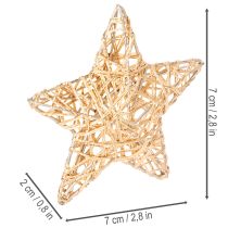 Artikel Dekorativt stjernesæt af tråd, to størrelser, 10 cm, 12 dele