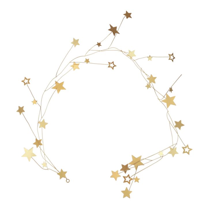Artikel Stjernedekoration dekorationsbøjle julemetal guld 85cm