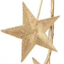 Artikel Stjerneguirlande til jul metal guld L180cm
