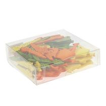 Artikel Scatter dekoration i træ med farverige motiver 4-6cm 72 stk