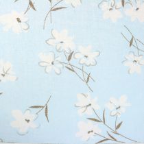 Artikel Dekorativt stof blomster blå 30cm x 3m
