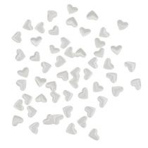 Spredte hjerter hvide 1,3 cm 500 stk