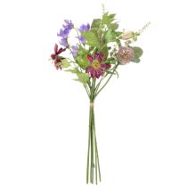 Artikel Kunstig blomsterbuket med farverige blomster, kunstfærdigt arrangeret til stilfuld dekoration, 60 cm