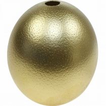 Artikel Strudseæg dekoration udblæst påskedekoration guld Ø12cm H14cm