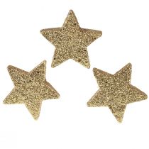 Artikel Scatter stars lys guld glimmer 4-5cm 40stk