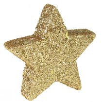 Artikel Scatter stars lys guld glimmer 4-5cm 40stk