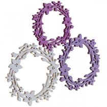 Scatter dekoration træ blomsterkrans scatter dele forårsfarvet Ø3-5cm 24p