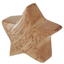 Artikel Spredte dekoration træ mini stjerner adventsdekoration mangotræ 3 cm 9 stk