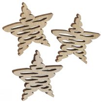 Artikel Scatter dekoration træstjerner Jul natur Ø4cm 72 stk