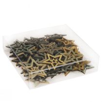 Artikel Strødekoration Julestjernetræ 4 farver Ø4cm 72 stk