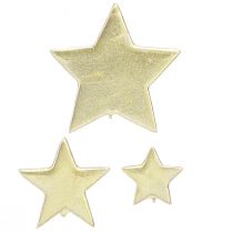 Artikel Spredte dekorationsstjerner guld Ø3/5/7cm – 2. valg – 44 stk